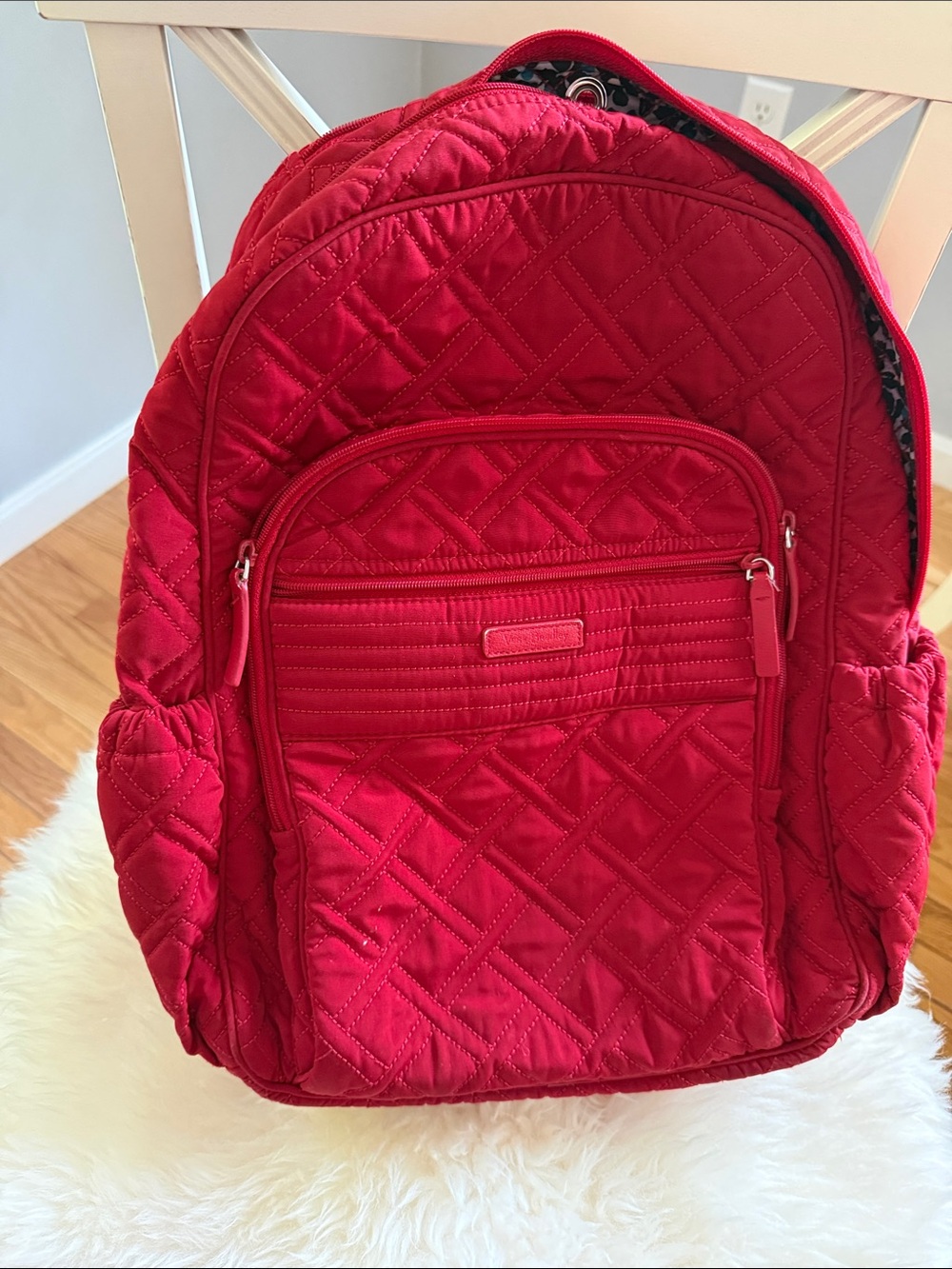 Vera Bradley Quilted Red Women's Backpack - Stylish Everyday Bag